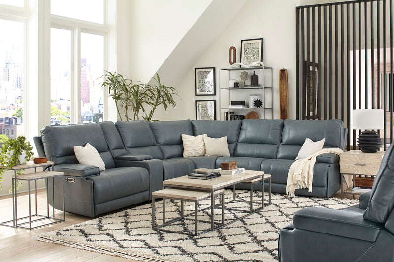 Parker Living Whitman - Powered By Freemotion 6 Piece Modular Power Reclining Sectional with Power Adjustable Headrests