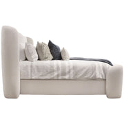 Parker Living Sleep Shiloh - White Mocha Queen Wingback Upholstered Bed
