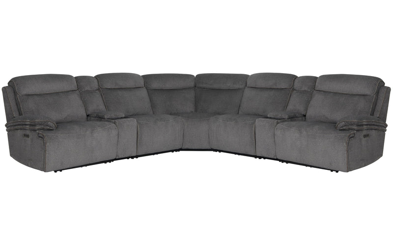 Parker Living Alpine - Airy Midnight 7 Piece Zero Gravity Power Reclining Sectional with Power Adjustable Headrests