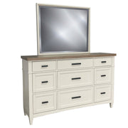 Parker House Americana Modern Bedroom Queen Platform Bed 2 Nightstands and Dresser with Mirror