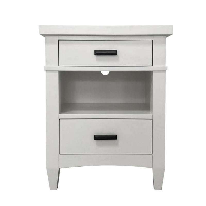 Parker House Americana Modern Bedroom Queen Platform Bed 2 Nightstands Dresser with Mirror and Chest