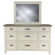 Parker House Americana Modern Bedroom Queen Shelter Bed 2 Nightstands Dresser with Mirror and Chest