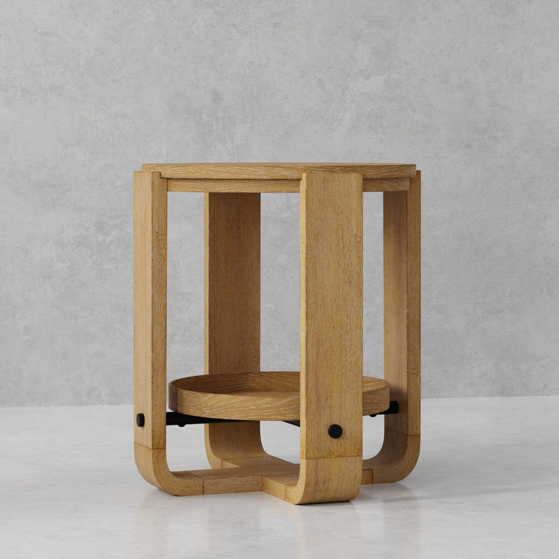 Parker House Escape Round End Table with Shelf