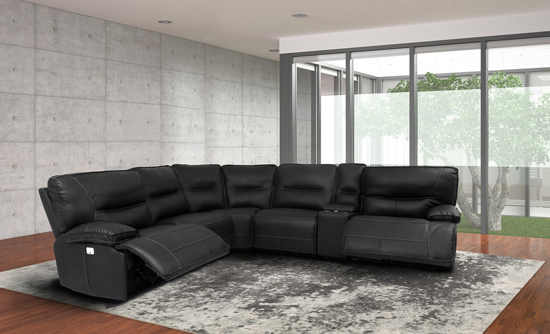 Parker Living Spartacus 6 Piece Modular Power Reclining Sectional with Power Adjustable Headrests