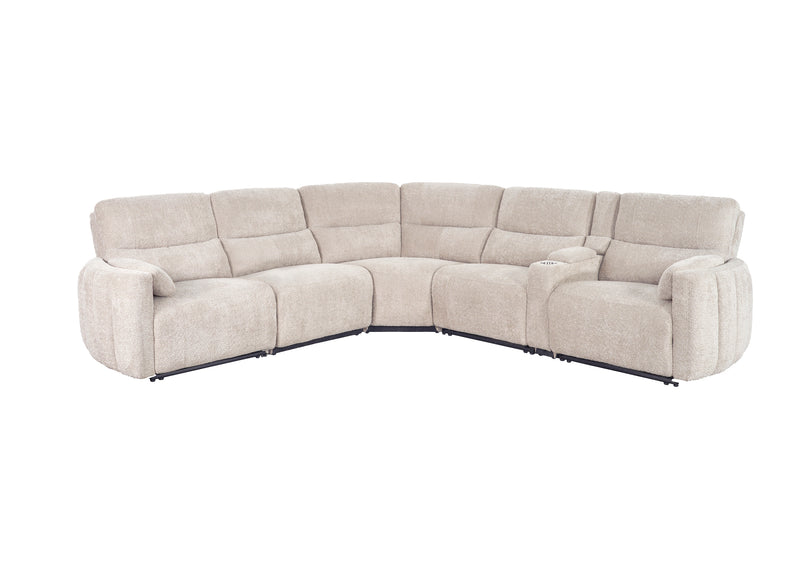 Parker Living Modesto 6 Piece Modular Power Reclining Sectional with Power Adjustable Headrests