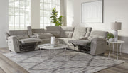 Parker Living Richland - Bristol Grey 7 Piece Modular Power Reclining Sectional with Power Adjustable Headrests