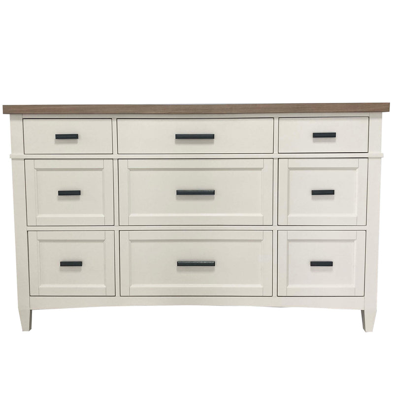 Parker House Americana Modern Bedroom King Shelter Bed 2 Nightstands Dresser with Mirror and Chest